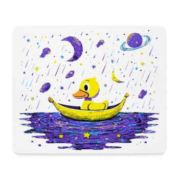 Canard cosmos sur la mer la nuit - Tapis de souris (format paysage) - blanc - Devant