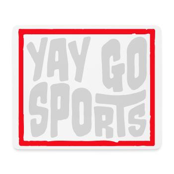 Yay Go Sports Sarkastisch Lustig Anti Sport Humor - Mousepad (Querformat) - Weiß - Vorne