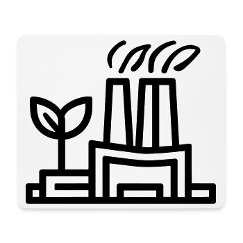 Eco-friendly factory - Mouse Pad (horizontal) - white - Front