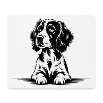 Cocker Spaniel - Tapis de souris (format paysage) - blanc - Devant