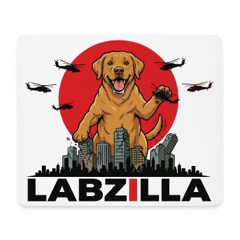 Labzilla – Le chien géant ultime - Tapis de souris (format paysage) - blanc - Devant