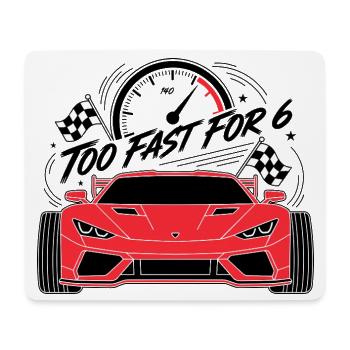 Trop rapide pour 6 voitures de course rouges - Tapis de souris (format paysage) - blanc - Devant