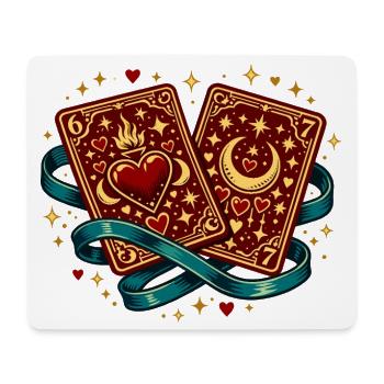 Spielkarten Herz 67 Six Seven Liebe Valentinstag - Mousepad (Querformat) - Weiß - Vorne
