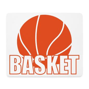 Basket Ball / Basketball / Basktet-Ball / Sport - Tapis de souris (format paysage) - blanc - Devant