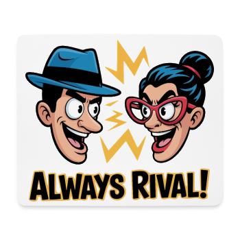 Immer rivalisierendes Duo - Mousepad (Querformat) - Weiß - Vorne