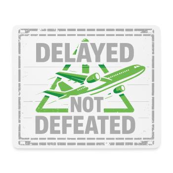 Travel anxiety humor, airport chaos, flying is - Mouse Pad (horizontal) - white - Front