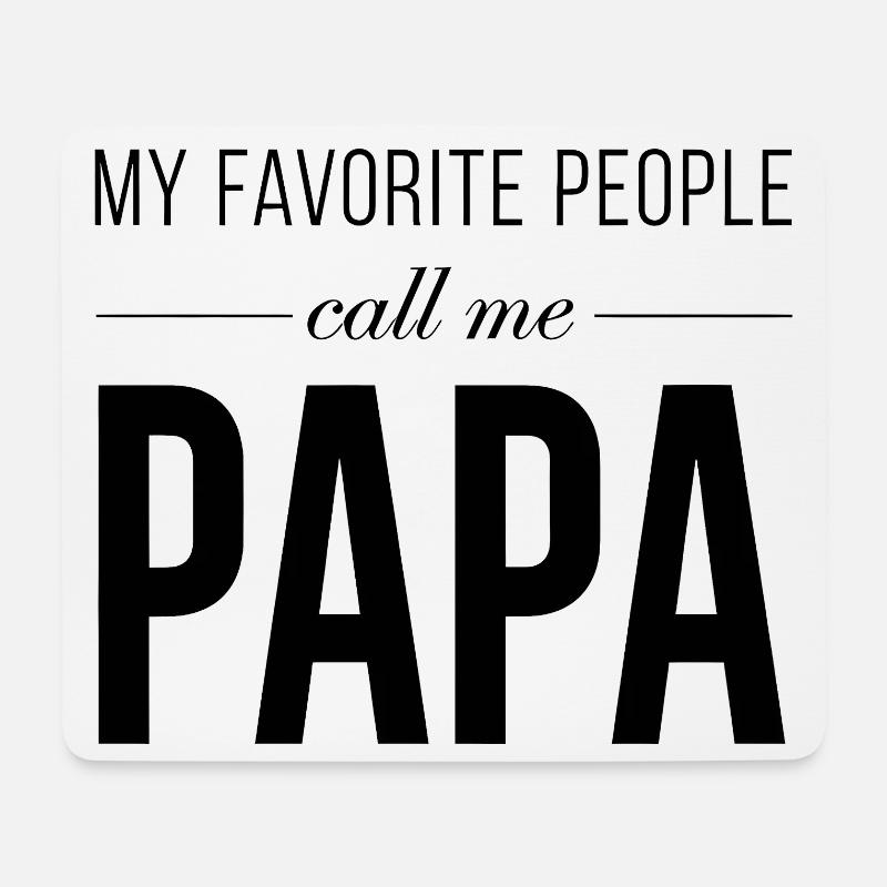 Papa - Mousepad (Querformat) - Weiß