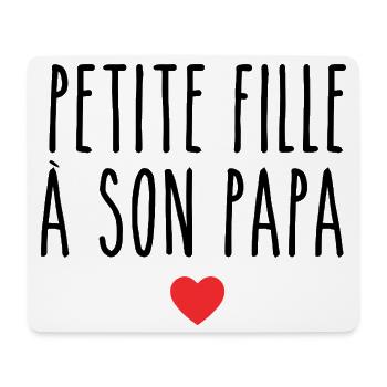 Petite fille à son papa - Tapis de souris (format paysage) - blanc - Devant