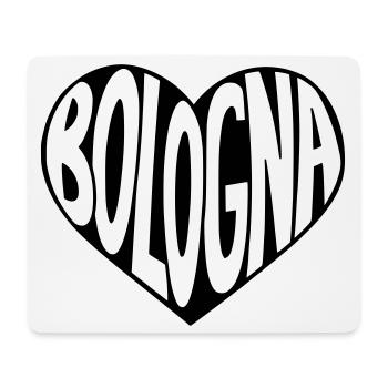Typographie du cœur de Bologne - Tapis de souris (format paysage) - blanc - Devant