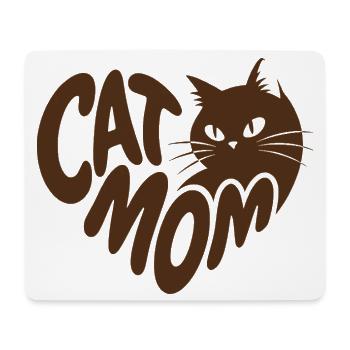 Cat Mom Cat Mom Retro Typo - Mouse Pad (horizontal) - white - Front