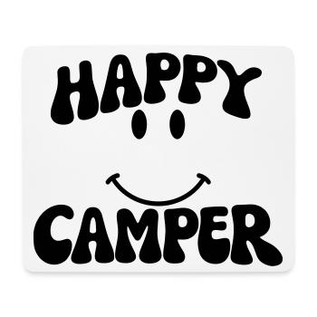 Campeur heureux - Tapis de souris (format paysage) - blanc - Devant
