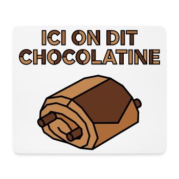 Ici on dit chocolatine viennoiserie Sud-Ouest - Tapis de souris (format paysage) - blanc - Devant