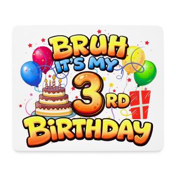 3rd birthday shirt 3rd birthday gift boy girl 3rd - Mouse Pad (horizontal) - white - Front