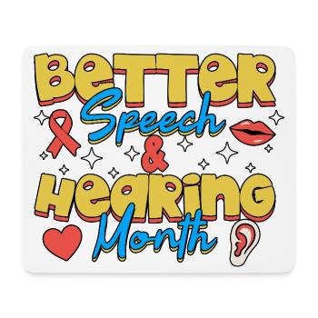SLP Besseres Bewusstsein für Sprach- und Hörbewusstsein - Mousepad (Querformat) - Weiß - Vorne