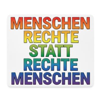 Menschenrechte Spruch für Aktivisten & Demos - Mousepad (Querformat) - Weiß - Vorne