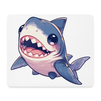 Haie Hai - Mousepad (Querformat) - Weiß - Vorne