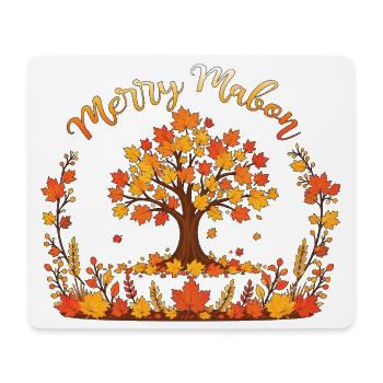 Joyeuse Roue Mabon de l’Année Équinoxe d’Automne - Tapis de souris (format paysage) - blanc - Devant