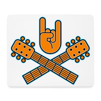 Kreuzgitarren mit Fingerhörnern - Mousepad (Querformat) - Weiß - Vorne