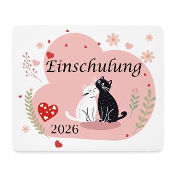 Einschulung 2026 - Mousepad (Querformat) - Weiß - Vorne