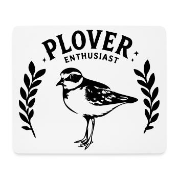 Plover Enthusiast Black Shorebird Birdwatching - Mouse Pad (horizontal) - white - Front