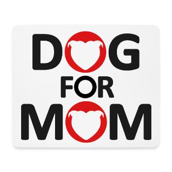 Hund für Mama mit Staffie im Herzkopf -043 - Mousepad (Querformat) - Weiß - Vorne