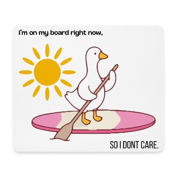 Stand up paddle Ente - Mousepad (Querformat) - Weiß - Vorne