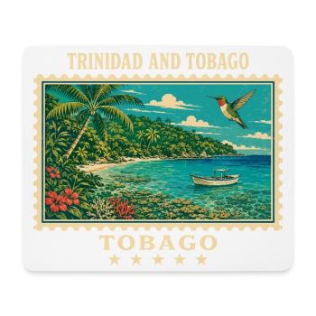 Trinidad and Tobago Tobago Vintage Travel Brand - Mouse Pad (horizontal) - white - Front