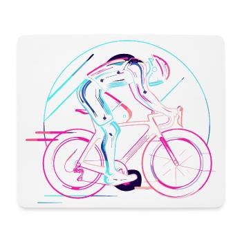 Cyclist Steampunk - Mouse Pad (horizontal) - white - Front