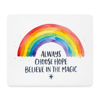 Bemalter Regenbogen - Mousepad (Querformat) - Weiß - Vorne