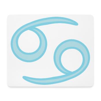 Krebs-Sternzeichen Pastellblau - Mousepad (Querformat) - Weiß - Vorne