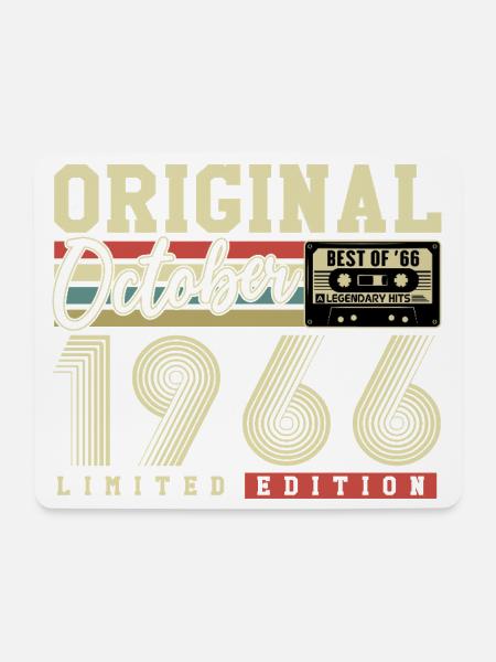 Original Oktober 1966 – 60. Geburtstag Retro - Mousepad (Querformat) - Weiß