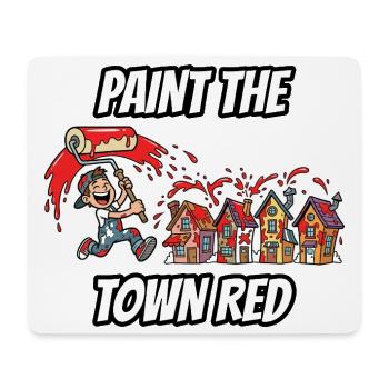 Paint the Town Red – Lustige, wörtliche Idiom-Zeichentrickserie - Mousepad (Querformat) - Weiß - Vorne