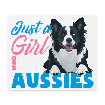 Australian Shepherd - Mein treuer Aussie - Mousepad (Querformat) - Weiß - Vorne