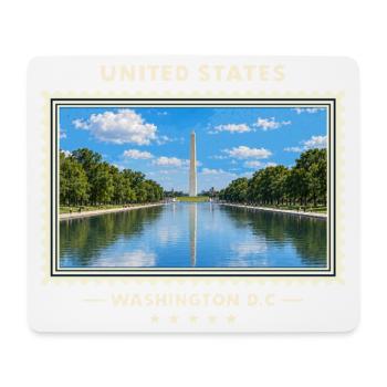 Vereinigte Staaten Washington D.C. Vintage Marke - Mousepad (Querformat) - Weiß - Vorne
