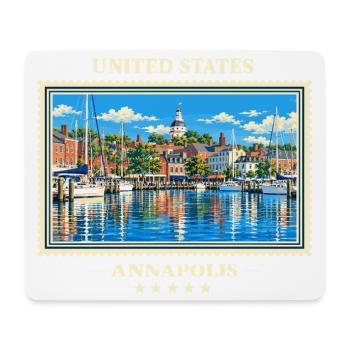 Vereinigte Staaten Annapolis Vintage Reisemarke - Mousepad (Querformat) - Weiß - Vorne