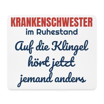 Krankenschwester im Ruhestand – Patientenklingel - Mousepad (Querformat) - Weiß - Vorne