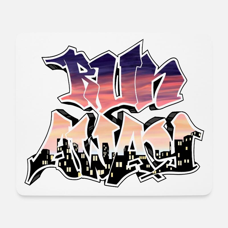 Run away - Mouse Pad (horizontal) - white