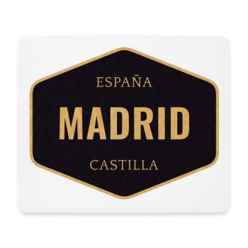Badge Vintage Madrid Espagne - Tapis de souris (format paysage) - blanc - Devant