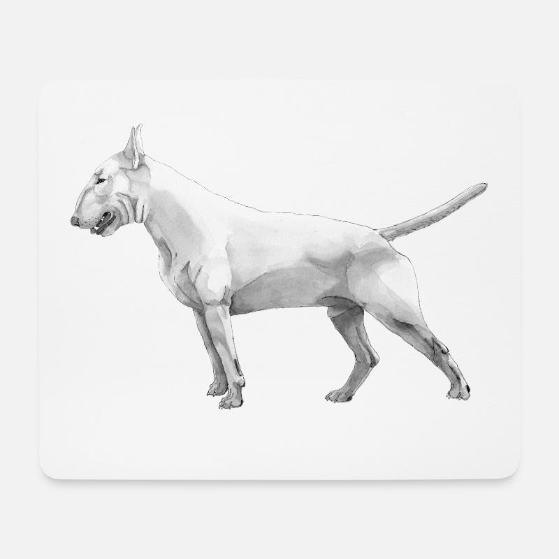 Bullterrier - Mousepad (Querformat) - Weiß