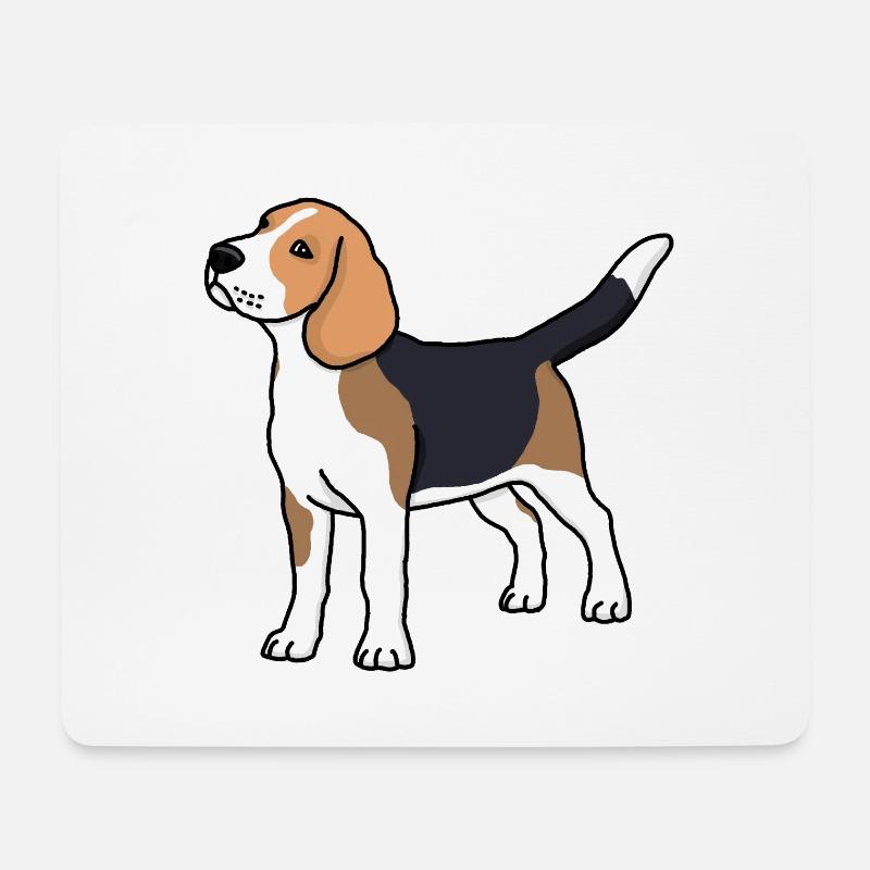 Beagle, Hund, Rasse, Zeichnung, Comic, Hunderasse - Mousepad (Querformat) - Weiß