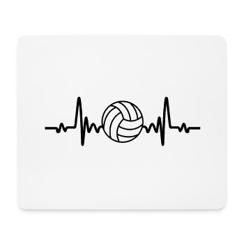 Volley-, sport, dessin, cadeau - Tapis de souris (format paysage) - blanc - Devant