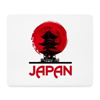Japon, pays, bâtiments, drapeau, idée cadeau - Tapis de souris (format paysage) - blanc - Devant