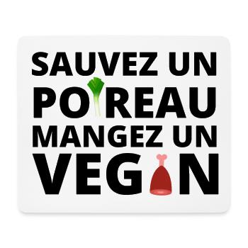 végan humour, végétarien - Tapis de souris (format paysage) - blanc - Devant