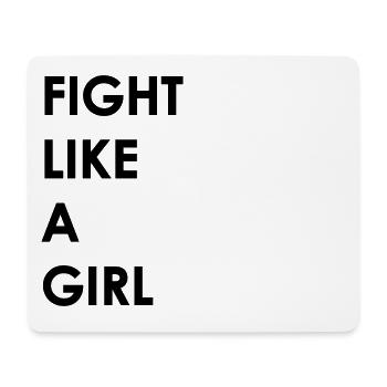 fight like a girl - Mouse Pad (horizontal) - white - Front