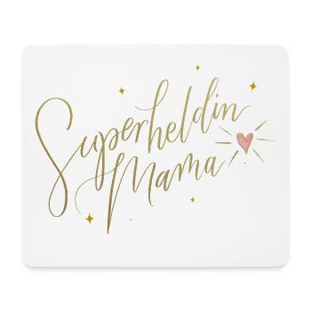 Superheldin Mama - Mousepad (Querformat) - Weiß - Vorne