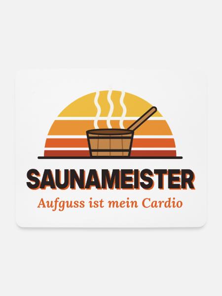 Sauna Meister Cardio Kraft - Mousepad (Querformat) - Weiß