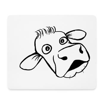 Kuh - Mousepad (Querformat) - Weiß - Vorne