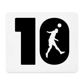 Maillot numéro 10 du joueur de football - Tapis de souris (format paysage) - blanc - Devant