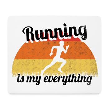 Running - is everything to me - Mouse Pad (horizontal) - white - Front