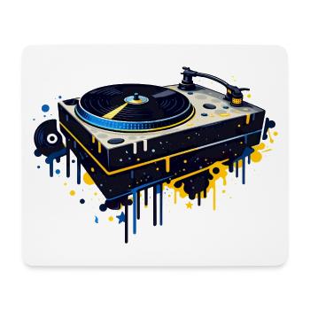 Graffiti Turntable Design - Mouse Pad (horizontal) - white - Front